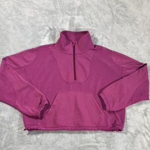 Purple Lululemon Softstreme Half-Zip Pullover, size 12